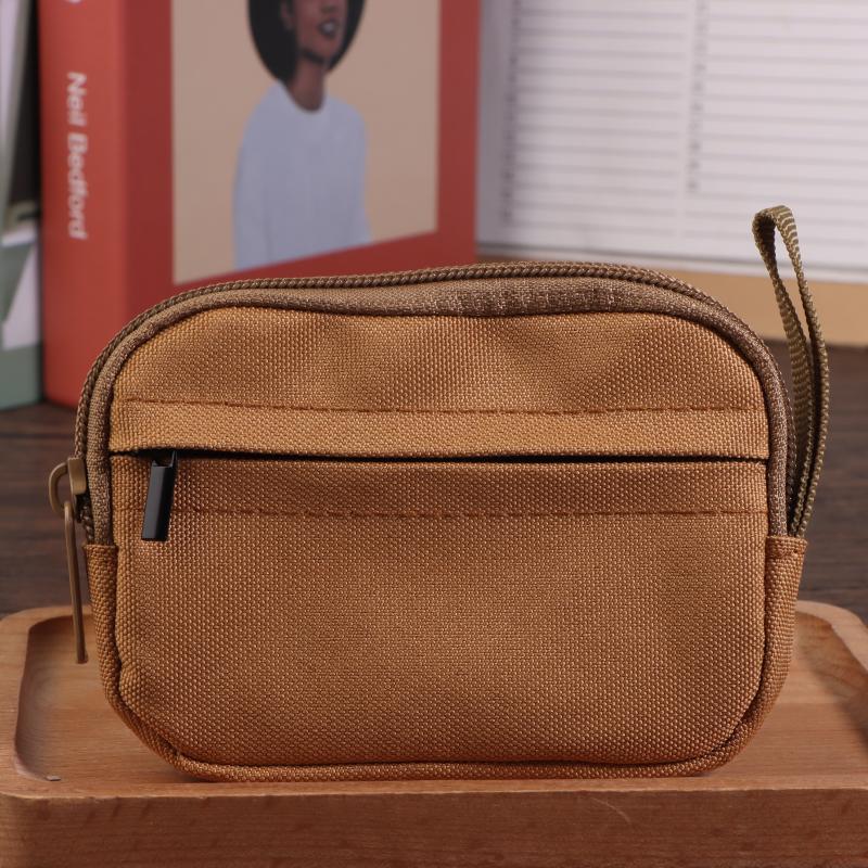 Oxford-stoff Herre Lommebok Ørepropp Oppbevaringsveske Kredittkortholder Etui For Gutter Jenter Reise Bankkort Organiserer Glidelås Myntpung