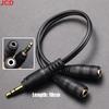 JCD 1Male to 2 Dual Female Y Splitter Cable 3.5 mm Audio Cable For Earphone Headset Headphone MP3 MP4 Stereo Plug Adapter Jack