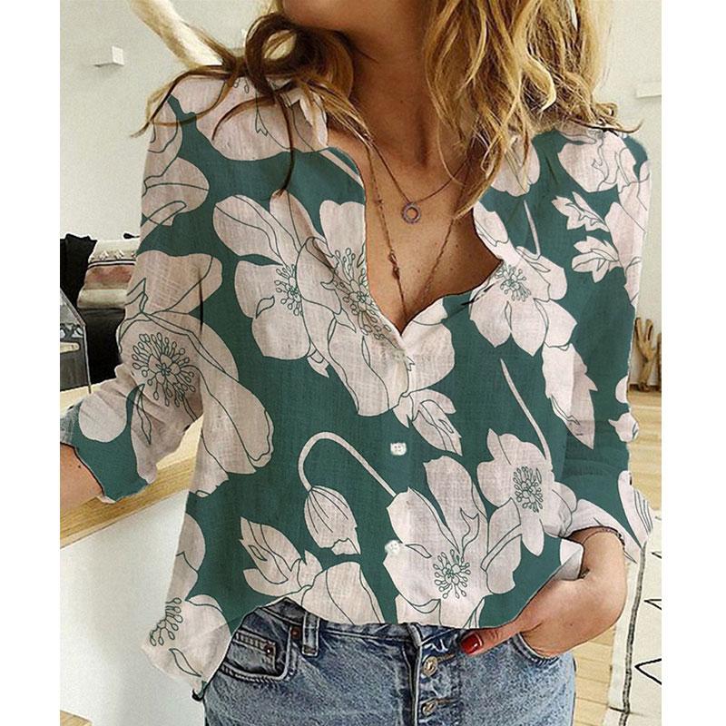 Womens Polyester Blouse Tops Ladies Baggy Long Sleeve Casual T-Shirt