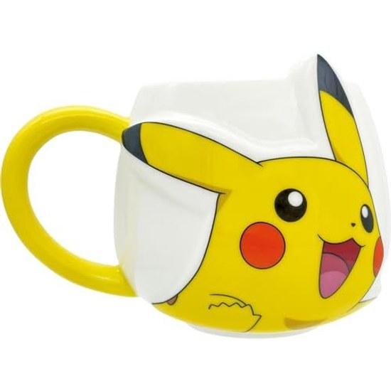 San Art Pokemon Pocket Monsters Official License Pikachu Round Mug Large 139cm 350mL Face Merchandise Goods Birthday Present Yellow SAN4846-1