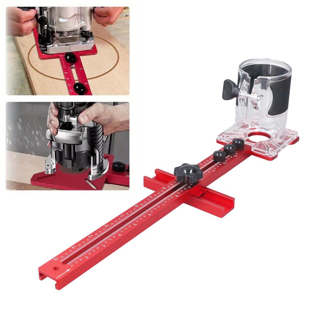 Router Milling Groove Bracket 4 in 1 Cabinet Hardware Jig Circle Cutting Guide Adjustable Woodworkin