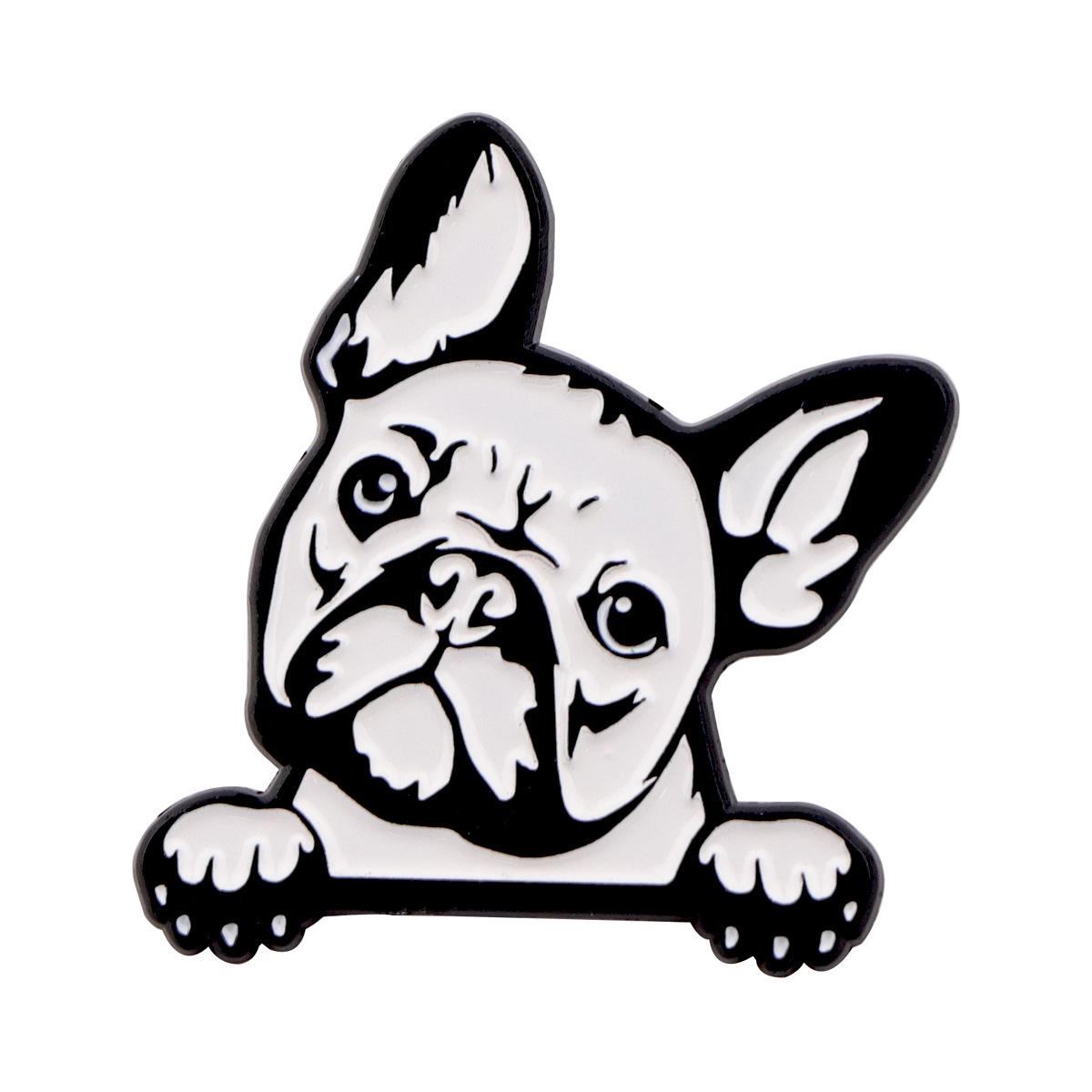 Cartoon Animal Metal Brooch - Cute Alloy Badge with Baking Paint Finish
