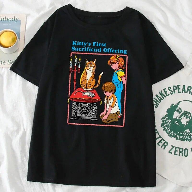 Klassisches Vintage-T-Shirt der 90er Jahre „Let’s Summon Demons Satan“ mit Nostalgie-Motiv, gruseliges Alien-Supernatural-Grafik-T-Shirt, beliebtes Halloween-T-Shirt