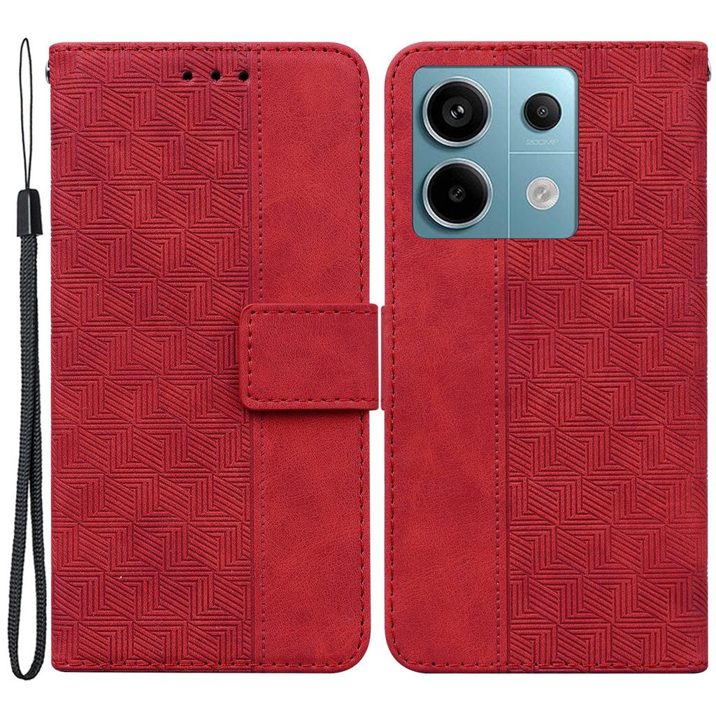 For Xiaomi Redmi Note 13 Pro 5G/Poco X6 5G Leather Flip Phone Case Wallet Cover Geometry Pattern