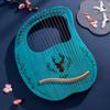 Diggly Lyre Harp 19 21 24 27 32 Strings Portable Instrument with Tuning Wrench Manual Spare Strings and Picks Brown