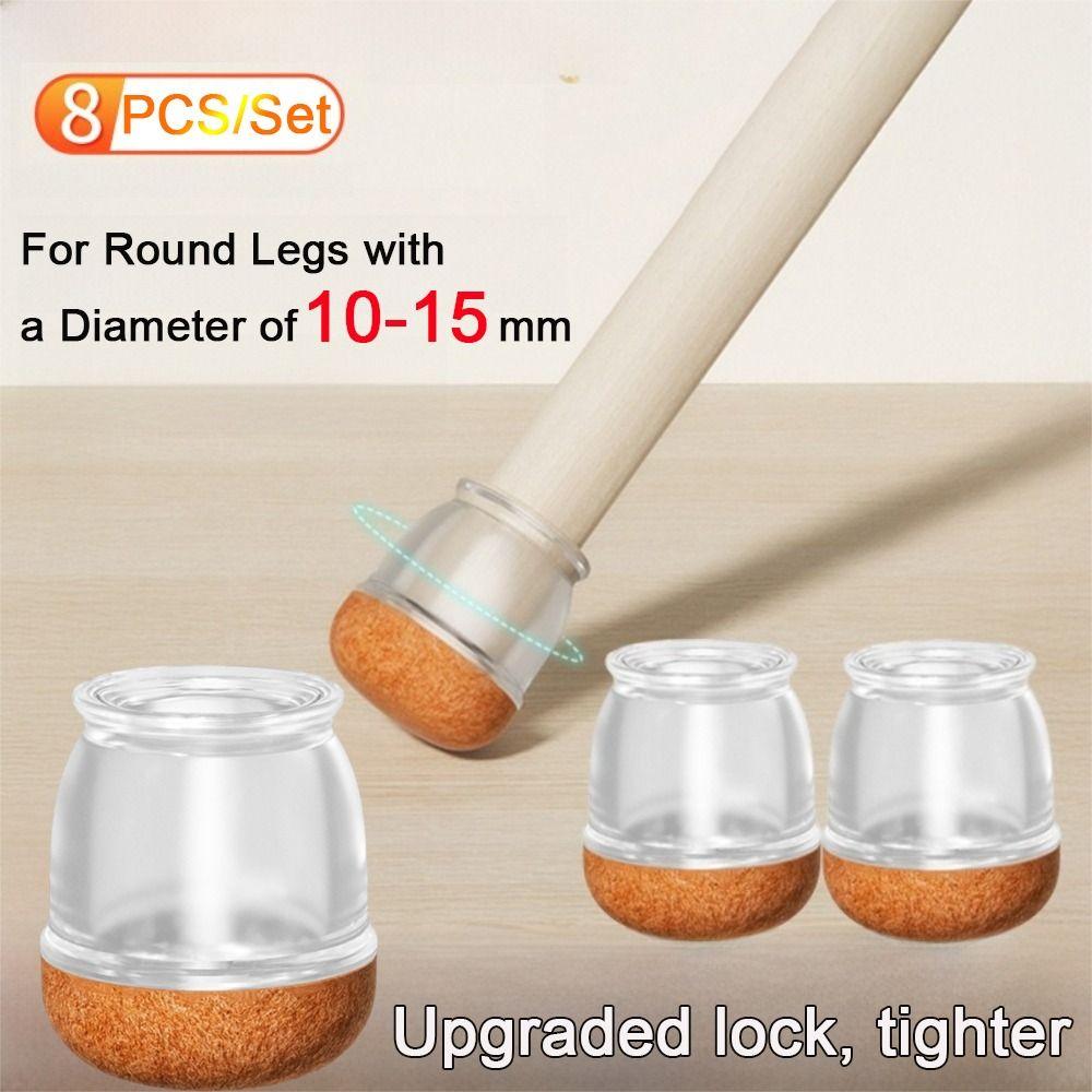8PCS Thickened Leg Pad Upgraded Felt Table Foot Protective Cover Chair Leg Cover  Table Protection