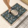 Bathroom Entry Diatom Mud Floor Mat Semicircular Non-Slip Quick-Drying Foot Mat Toilet Toilet Door Absorbent Household Carpet