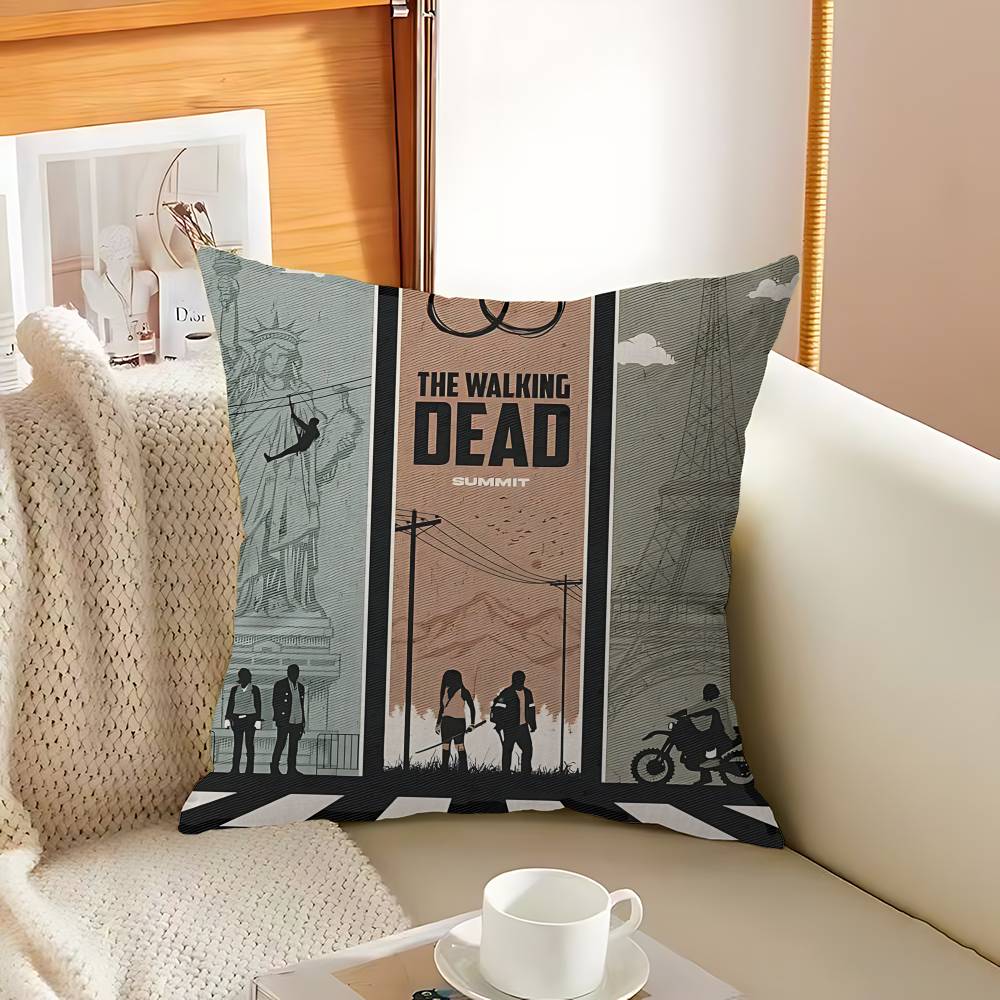 Classic Movie T-the W-walking D-dead Decorative Room Aesthetics Pillow Case Home Decor Bedroom Sofa Bed Couch Pillow Cover