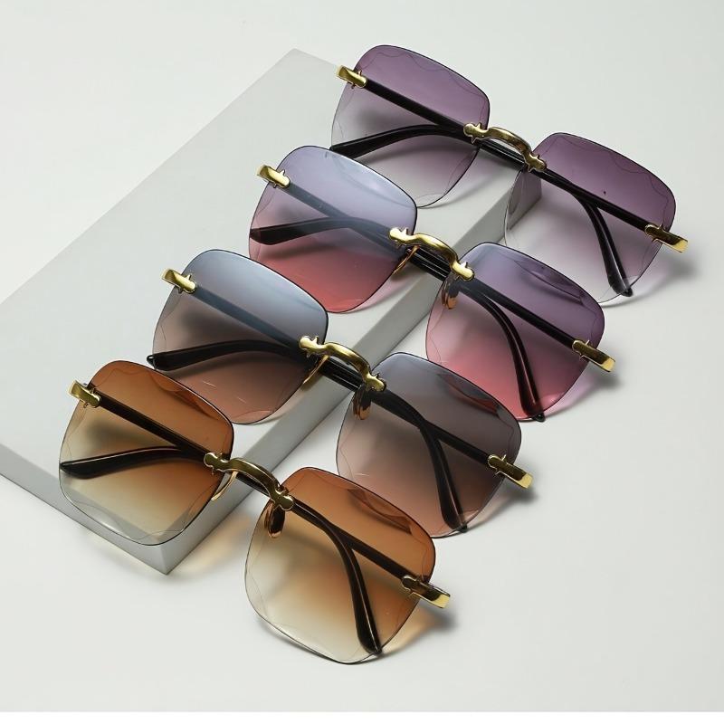 2pcs/3pcs/4pcs Geometric Pattern Retro Casual Glasses Suitable for Hiking in Summer