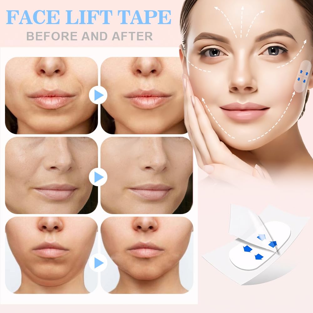 40Pcs V Lift Face Sticker Invisible Makeup Adhesive Lift Face Tape Slim Patch Breathable Sticker Lifting Tighten Chin