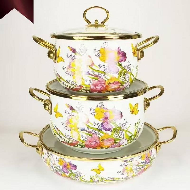 Emaljēts zupas katls 20cm 24cm 30cm