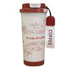 New Stainless Steel Lily of the Valley Coffee Cup High Value Thermal Insulation Cold Coffee Cup Rope Portable Double Drink Straw Cup