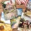 32 Stück, Herbstbauernhof Postkarten, Herbsternte Thema, Warmer Landhausstil, Postkarten zum Versenden, Grußkarten, Sammlerstücke
