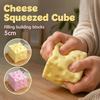 Soundeffekte Käse gequetscht Würfel Knuspriger Käse Quetschspielzeug Käse Stressball Büro Schreibtisch Spielzeug