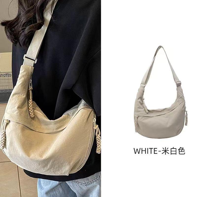 Canvas Bag Canvas Leisure Art Solid Color Large Capacity