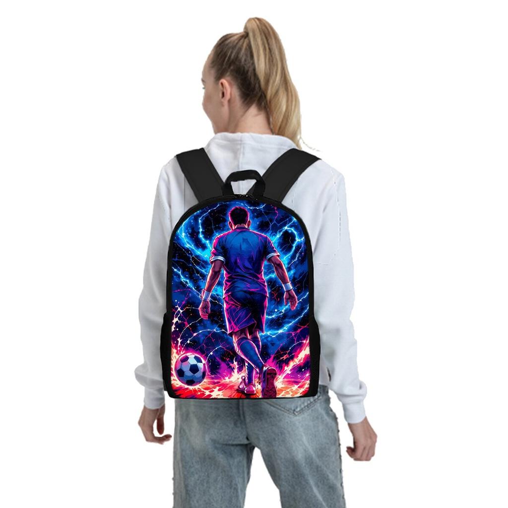 Football Full Screen Patterned Knapsack For Boys/Girls Children Best Gifts 2D Animated Backpack Big Capacity Teens Laptop Backpack