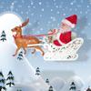 Christmas Santa Claus In Sleigh with Reindee Deer Ornaments Xmas New Year Gifts