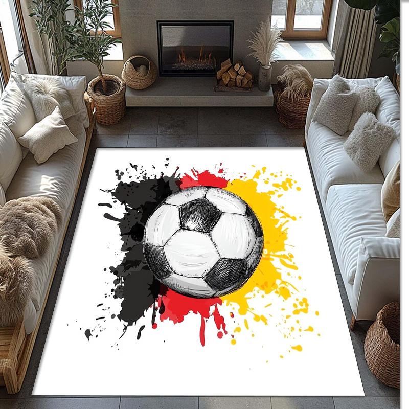 Germany national football team Printed Flannel Area Rug Non Slip Soft Polyester Floor Carpet Indoor Decor Mat for Bedroom Living Room Sofa