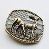 Engraved Deer Pattern Belt Buckle For Men And Women Western Belt Buckle for 1.5Inch Width Belt Waistband Accessories