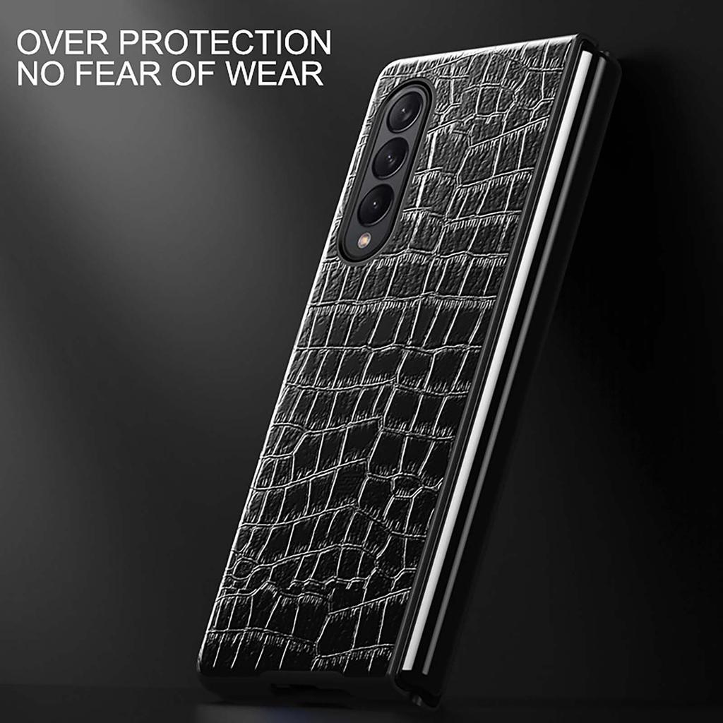 C-rocodile Pattern Case For    Fold 4 C-rocodile Pattern Full Cover Leather Case For    Fold 4 Case