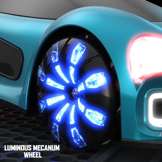 Remote Control Concept Car Toy with LED Light Spray Dual Controller 4WD New Energy Vehicle Rechargeable Toddlers 2.4GHz RC Drift Racing Car