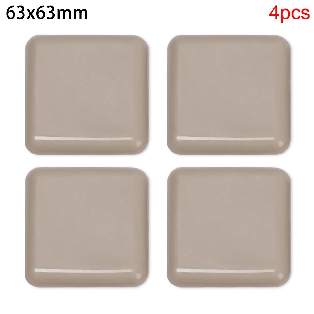 4Pcs Self-Adhesive Furniture Moving Slide Pad Round Square Wear-resisting Anti Noisy Chair Leg Slider Pads Floor Protector