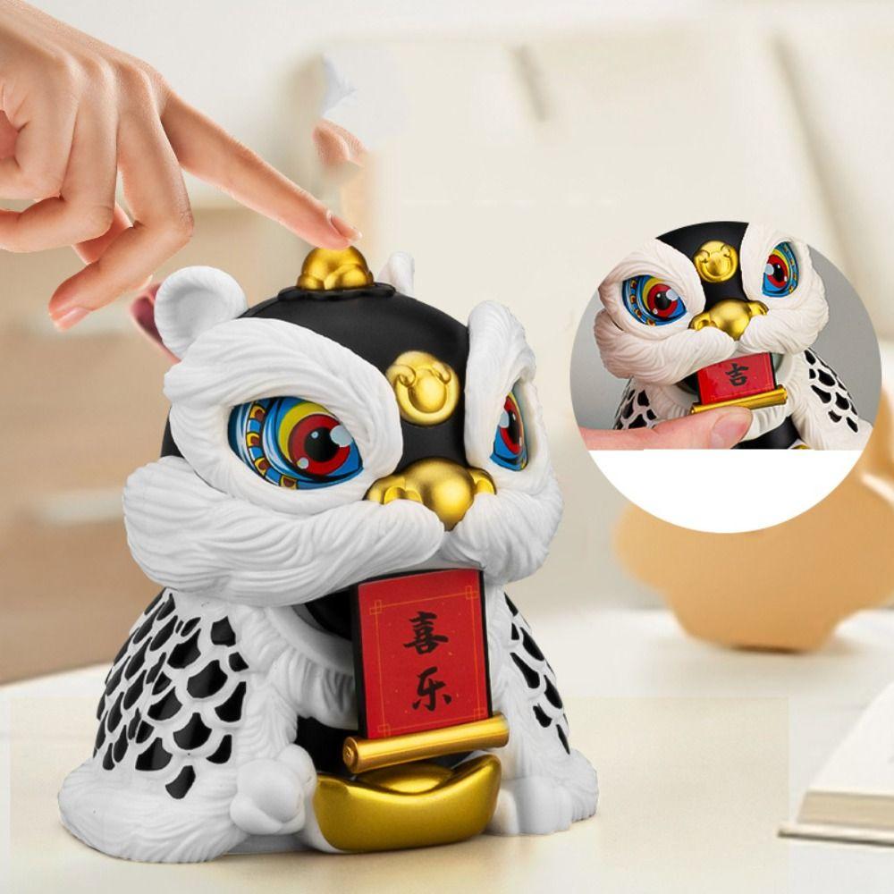 Attracting Wealth Lion Statue Figure Toys With Rope New Year Toys Kid Girl Boy