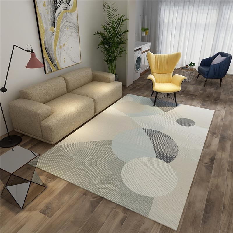 European-style Geometric Living Room Carpet Room Decoration Home Balcony Area Rug Large Bedroom Carpets Soft Entrance Door Mat