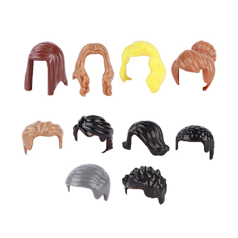 MOC City Building Blocks Procurement Products Body Character Accessories Colorful Hair Mini Bricks Compatible Toys Gift K075 DIY