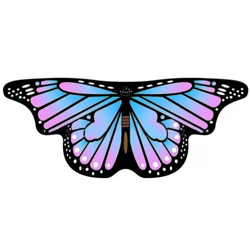 Kids Halloween Costume Set Funny Chiffon Butterfly Wings Cape,Mask,Headband Performance Cosplay Props Elf Angel Wings Costumes