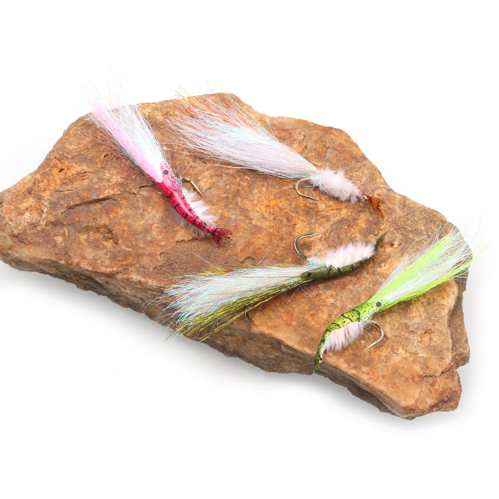 Bimoo 8 # 5PCS Biomimetic Shrimp Back Umělé barevné krevety pro mořské návnady Sabiki pro rybaření