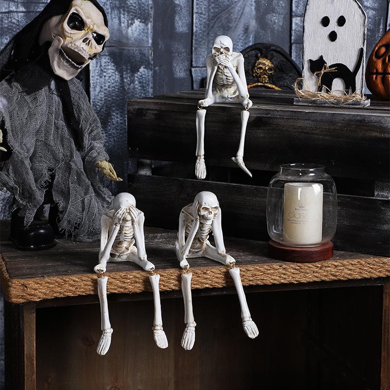 Halloween Decorations, Creative Skull Skeletons, Resin Crafts, Halloween Party Ornaments, Bar Decoration Ornaments