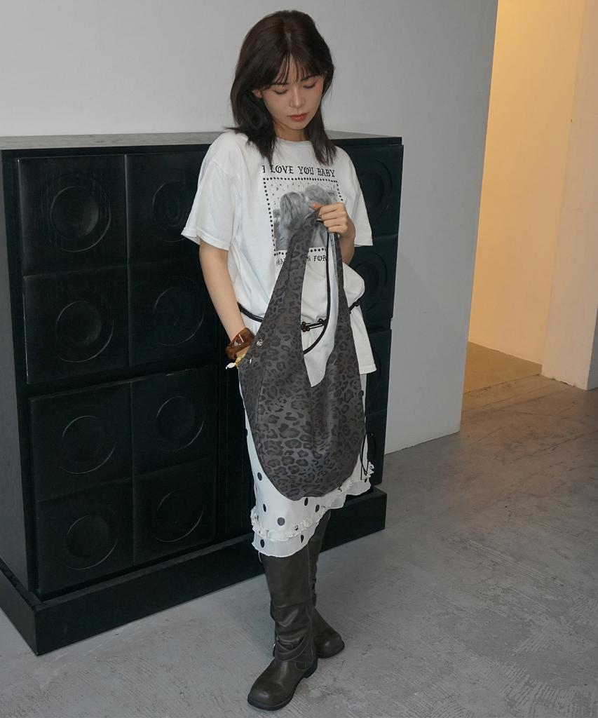 Salbol Fig Leopard Bag [Charcoal Brown]