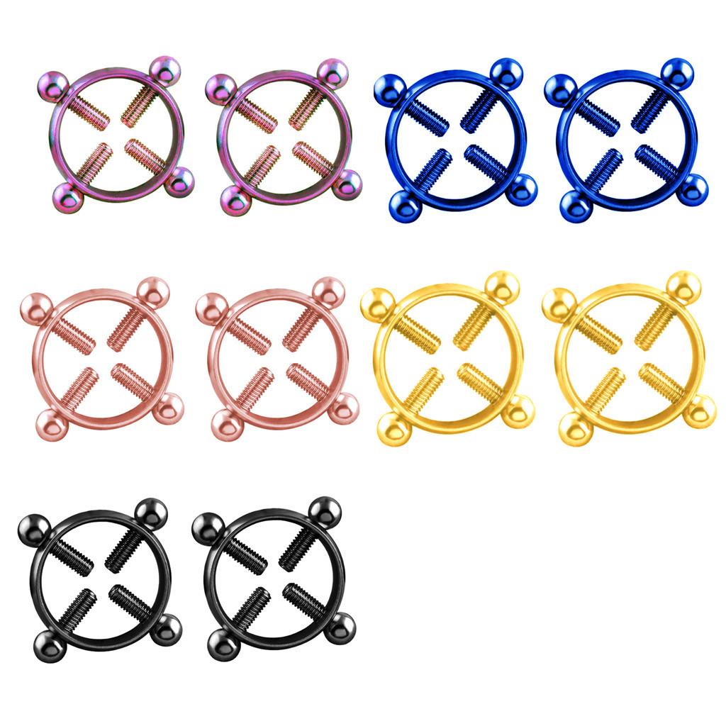 SM SunniMix 1 Pezzo di Gioielli per Il Corpo con Scudo per Capezzolo Rotondo in Acciaio Inossidabile Non Penetrante SM SunniMix 1 Pezzo di Gioielli per Il Corpo con Scudo per Capezzolo Rotondo in Acciaio Inossidabile Non Penetrante