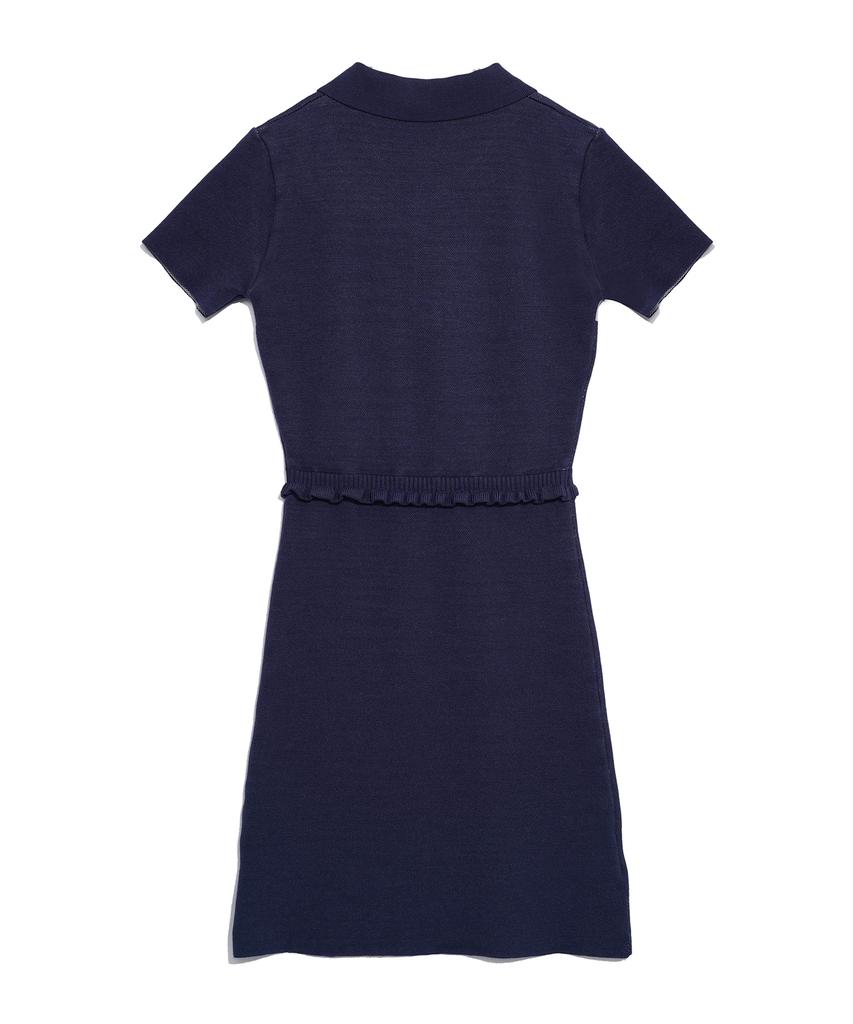 High School Disco Heart Ruffle Knit Ops_Navy