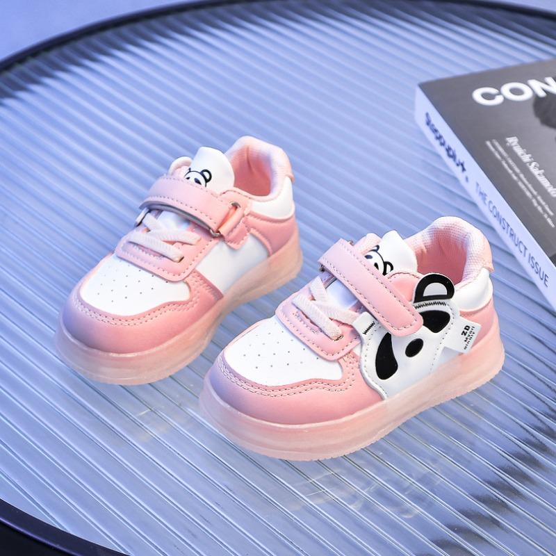 Cartoon Light-Up Baby Shoes | Soft-Sole LED Sneakers for Toddlers, Anti-Slip Board Shoes for Boys & Girls Everyday Sneakers