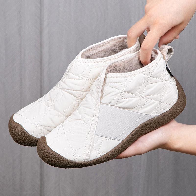 New High-top Snow Boots In Winter, Cotton Shoes with Fleece and Thickened Soft Soles, Non-slip Casual Cotton Boots