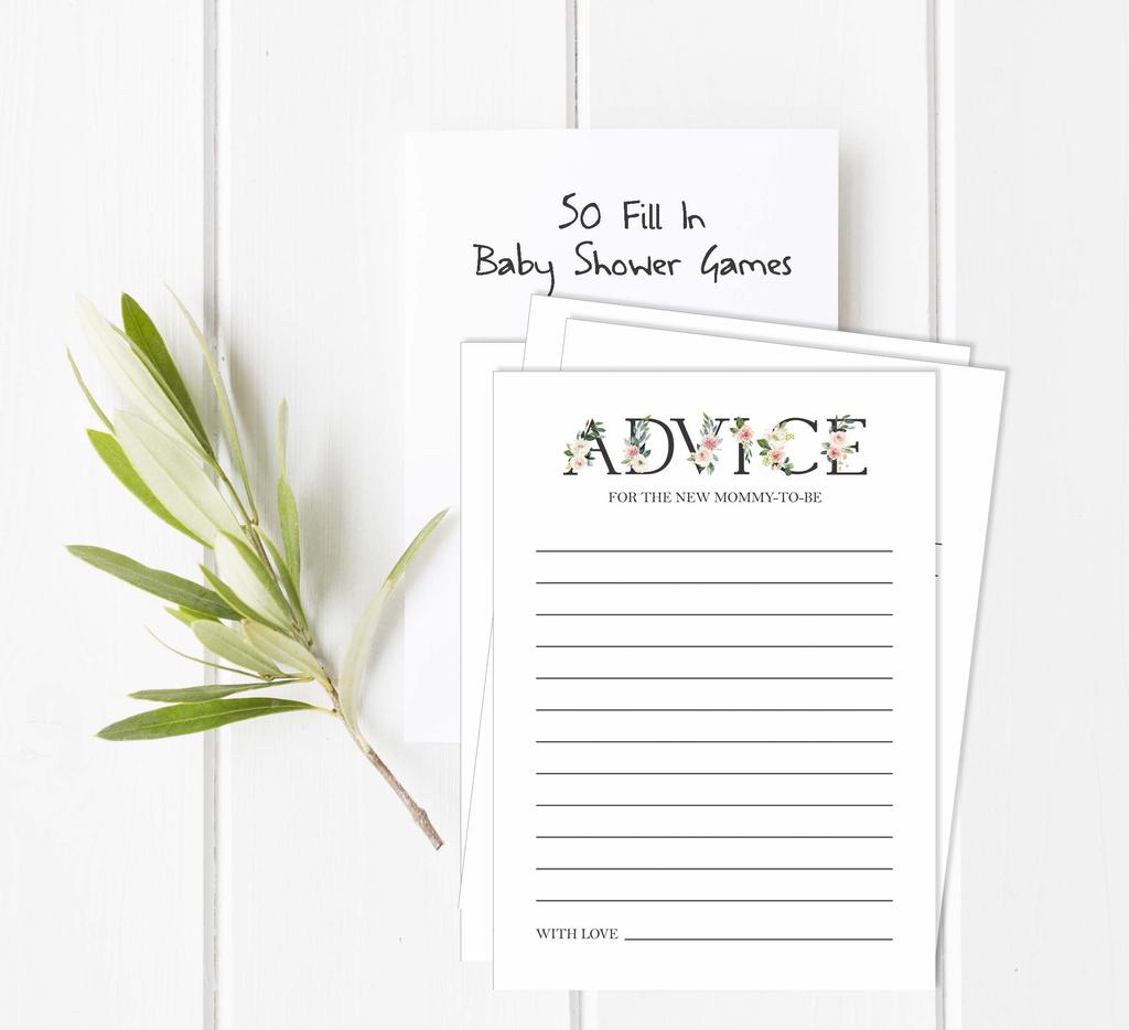 Inkdotpot Gender Neutral Baby Shower Game Set Of 50 Baby Alphabet ABC Game Party