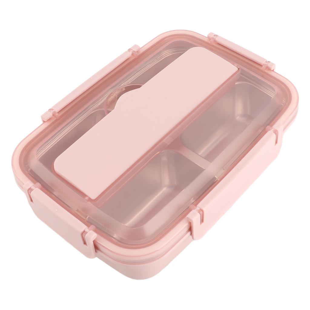 Lunch Box 4 Compartments Design 304 Stainless Steel Matching Tableware Portable Lunch Containers
