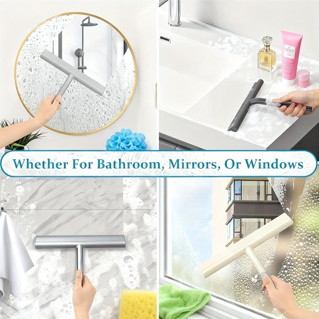 Silicone Multifunctional Shower Squeegee for Shower Doors, Bathrooms, and Car Windows