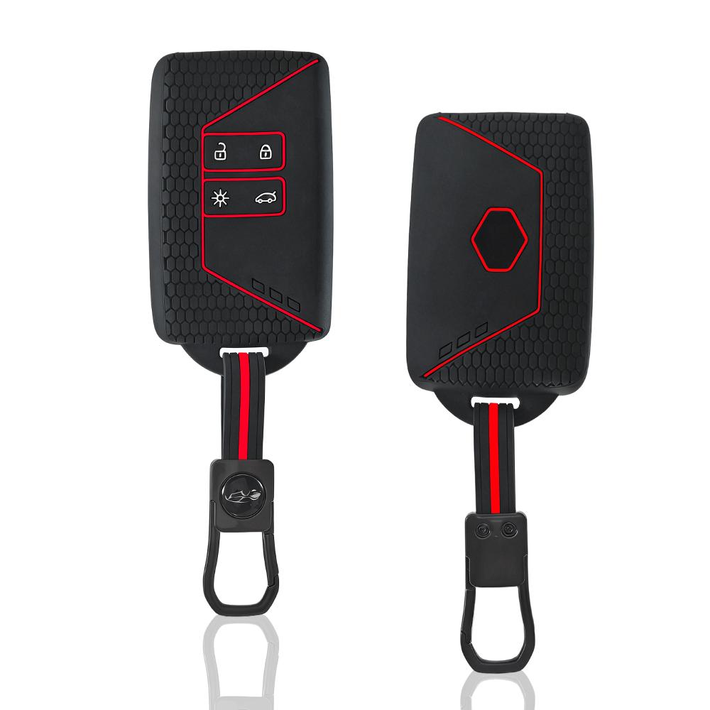 Silicone Car Key Case Cover Shell Keychain For Dacia Logan Sandero Duster Lodgy Spring Jogger For Renault Koleos Captur Kadjar