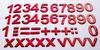 Magnets - Cardboard Numbers Red