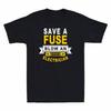Збережи запобіжник, спали електрика, смішна футболка для чоловіків, електрика, новинка, чорна унісекс футболка