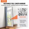 Full Length Floor Mirror 71'' X 31'' Free Standing Wall Mounted Tempered