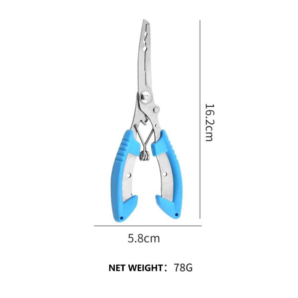 Bent Mouth Fishing Pliers Stainless Steel Fishing Line Scissors Multi Functional Road Pliers Fish Control Device Hook Extractor Tool Scissors