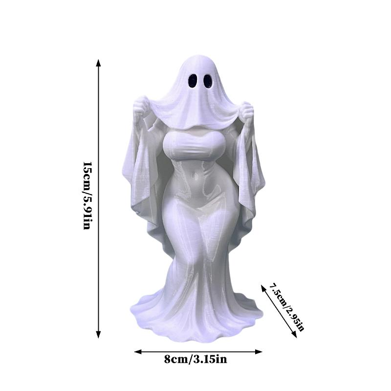 1Pcs Halloween Gothic Brides Wedding Decor Ghost Mother Statue Ornament Creative Skirt Design Office Desk Decoration