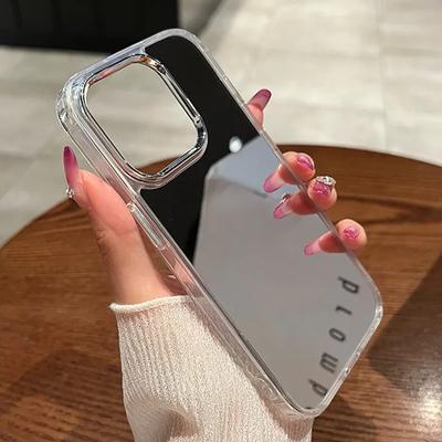 Luxuriöse Acryl Make-up Spiegel Handyhülle für iPhone 17 16 15 14 13 12 11 Pro Max XS X XR Galvanisierte Stoßfeste Rückseite Hülle