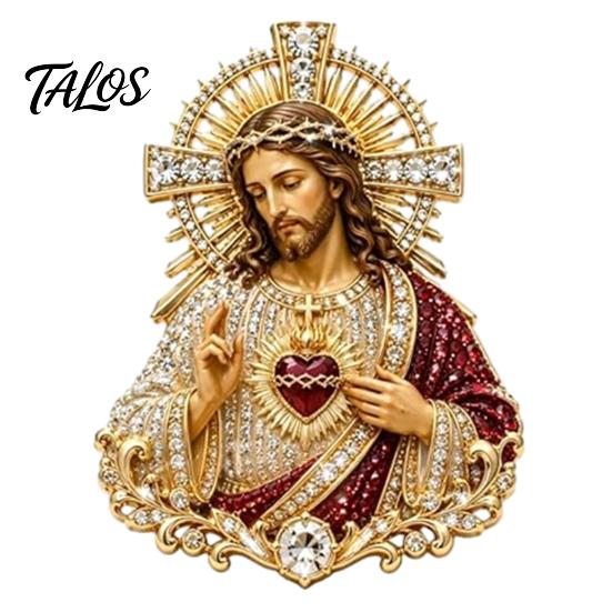 Souvenir Pin Sacred Heart of Jesus Brooch, Confirmation Christian Faith Accessory with Enamel Decoration Pin, Catholic Lapel Inspirational Gift