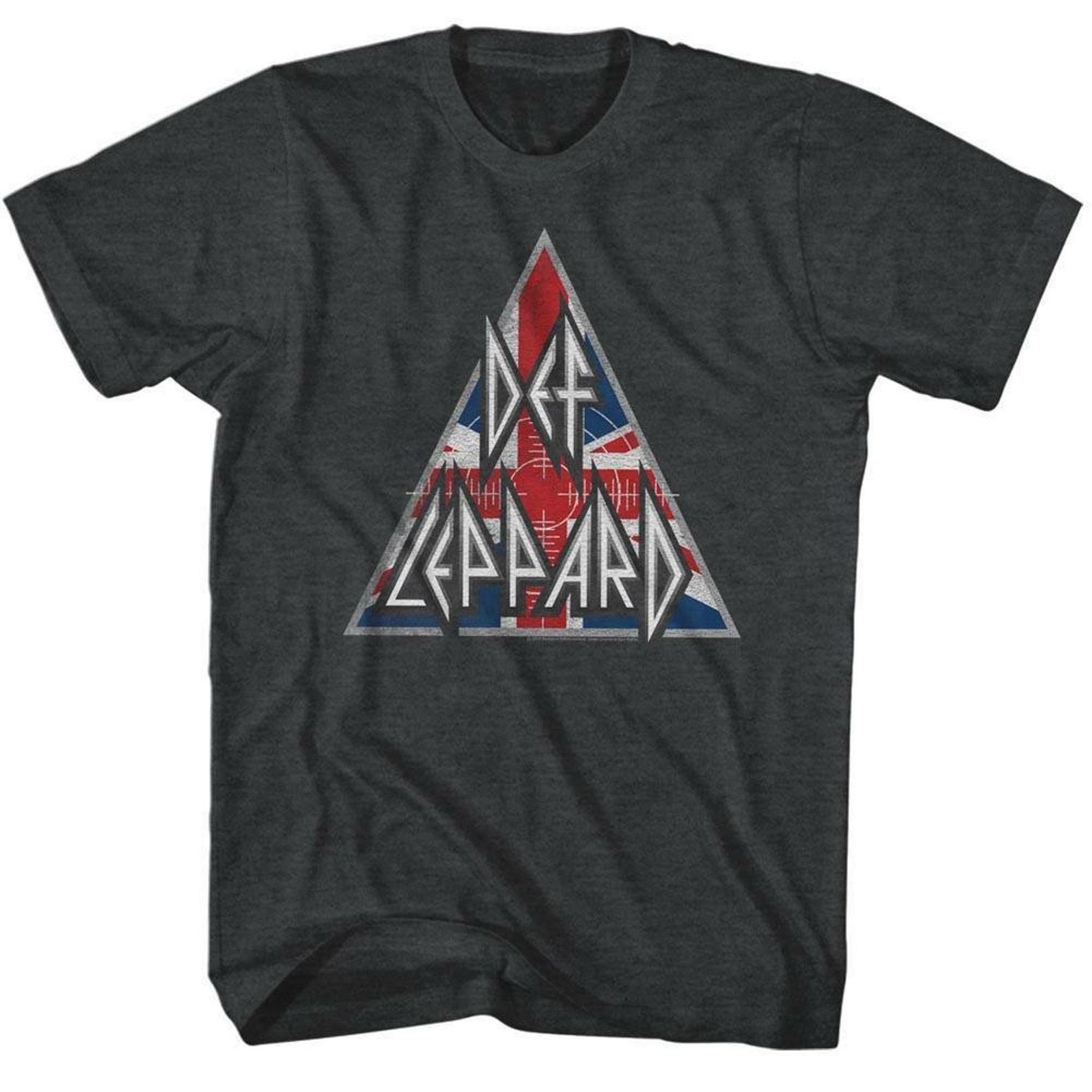 Def Leppard British Logo Black Heather Adult T-Shirt M