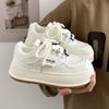 Students Summer Single Mesh Breathable Big Head Muffin Little White Shoes Children Thick Soles 2025 New Popular Casual Net Shoes